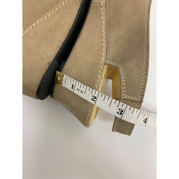 BOGO La Plume Wedge Slingback Sandal Taupe Nubuck Leather Womens EUR 39 US 8.5 - Picture 12 of 15